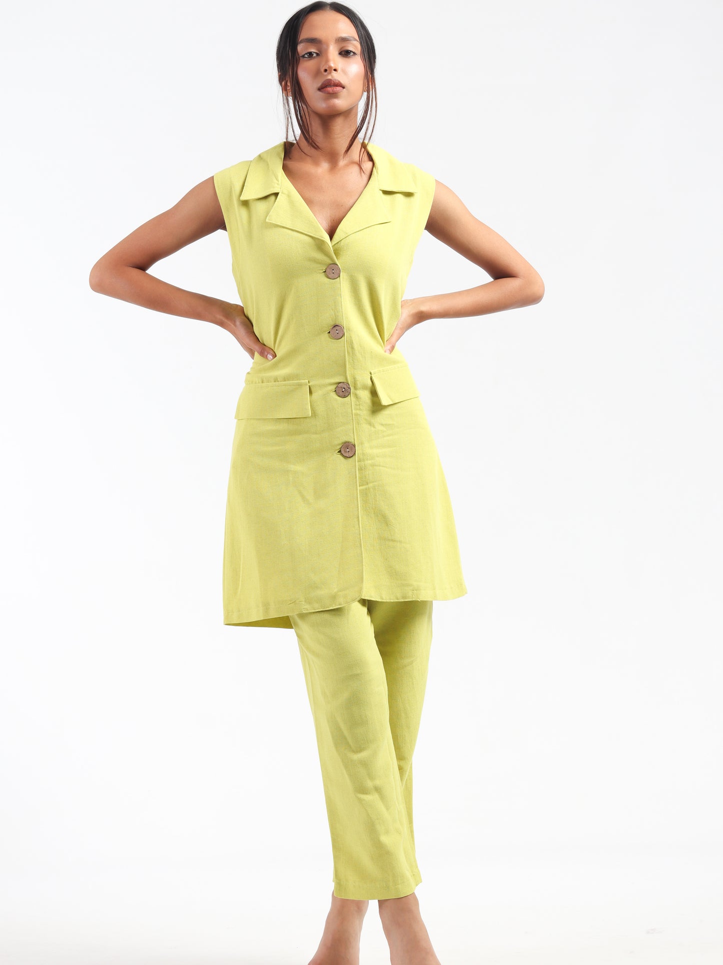 Chartreuse Linen Co-Ord