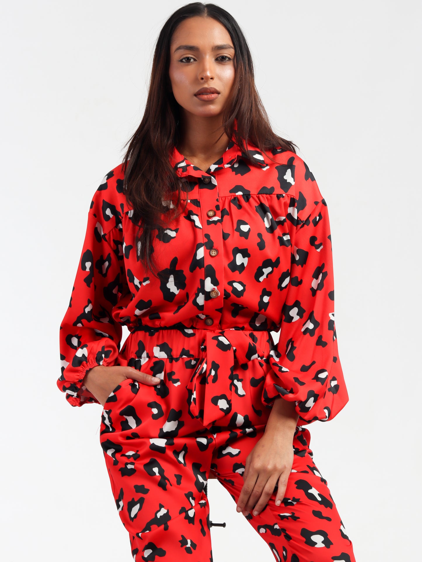 Crimson Red Leopard Co-Ord