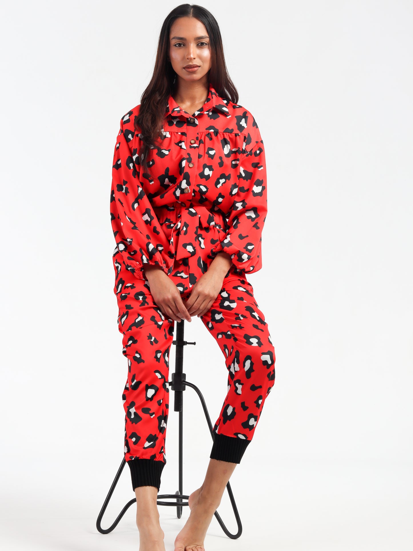 Crimson Red Leopard Co-Ord