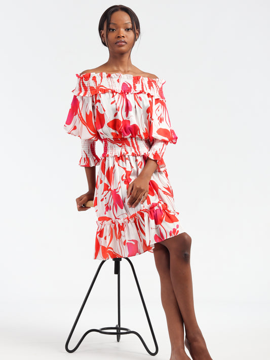 Resort Silk Printed Dress